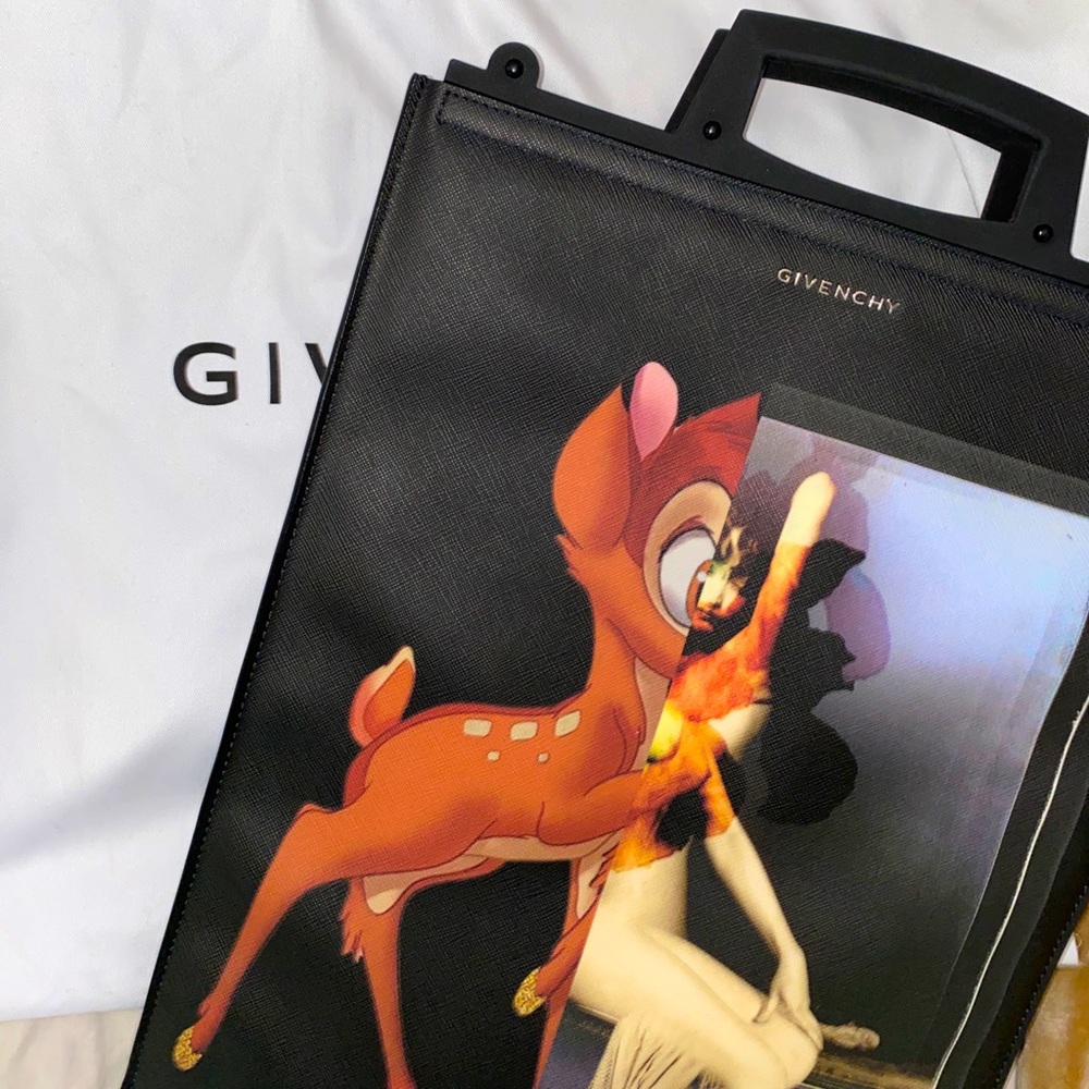 Givenchy Black Leather Rave Bambi Tote